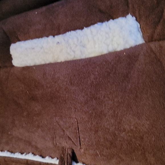 Winter suede coat size 6 - Picture 3 of 7